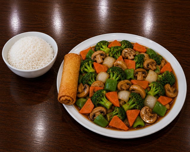 Mixed Vegetables w/ Brown Sauce.